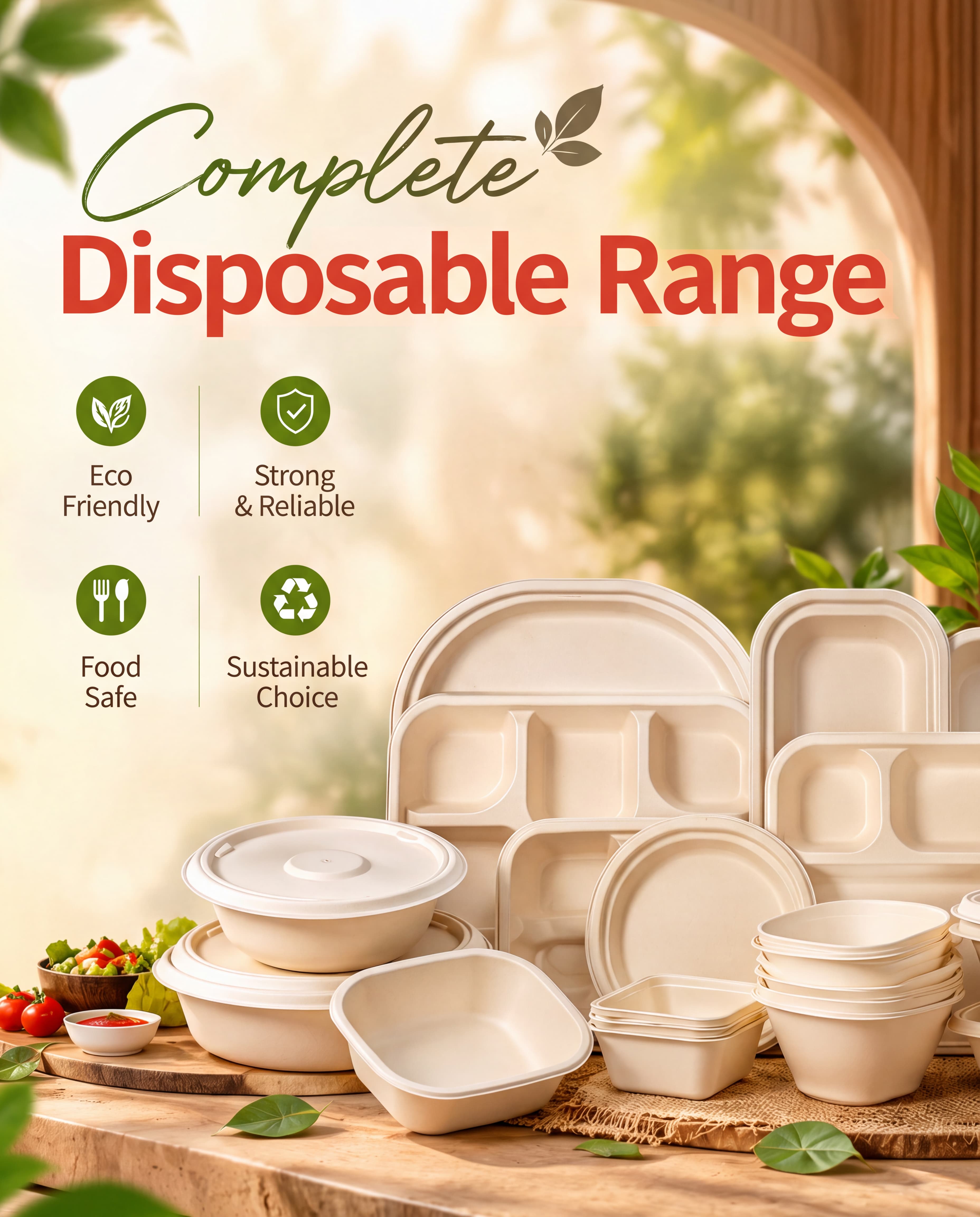 Premium food containers and packaging