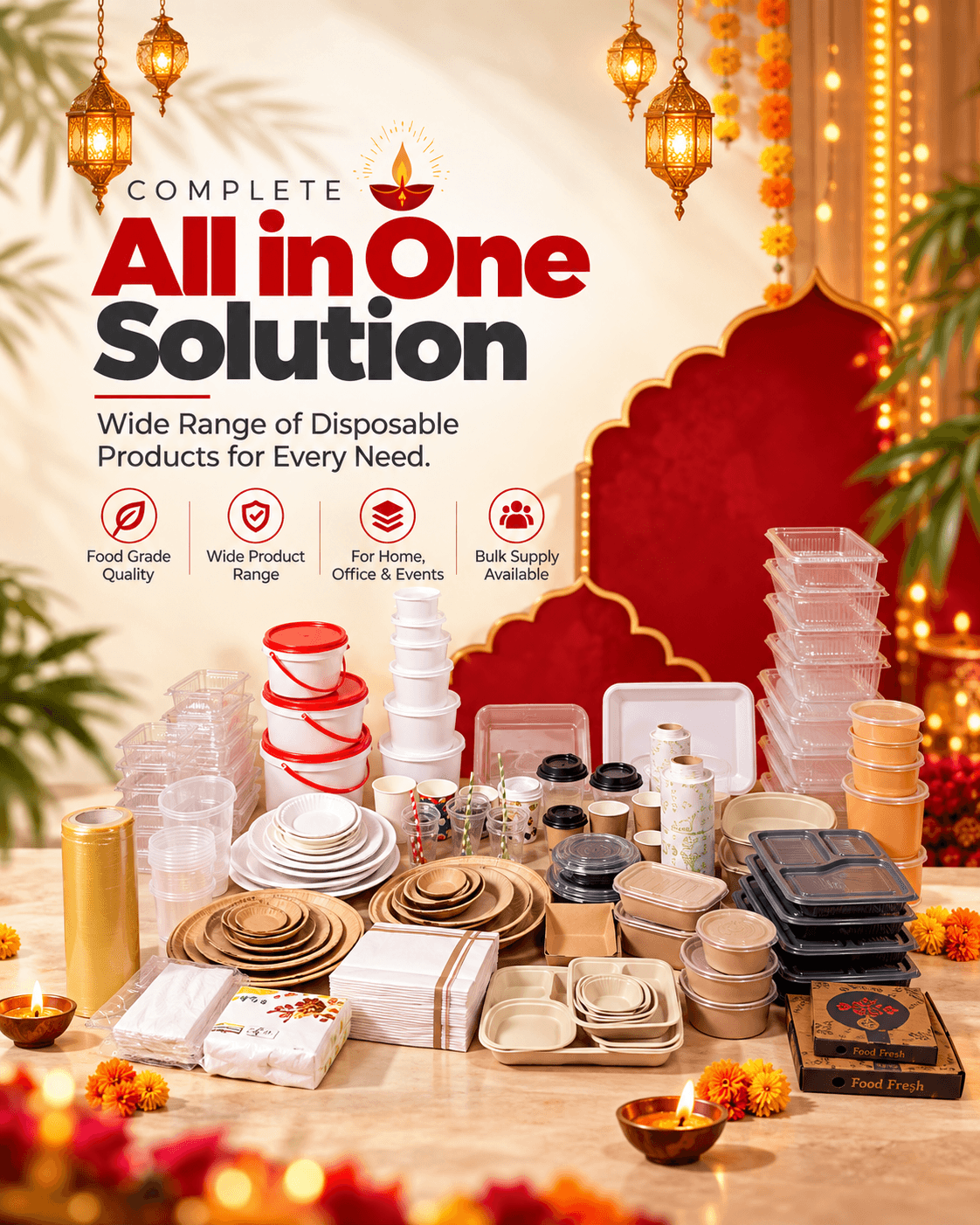 Food packaging and disposable products